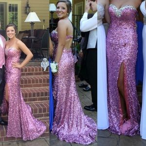 Sequined Prom Dress